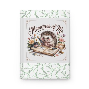 Memories Hardcover Journal | Cute Hedgehog Writing Notebook